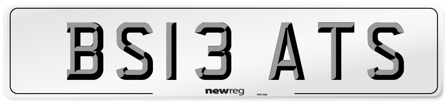 BS13 ATS Number Plate from New Reg